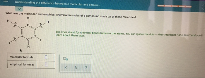 Difference between empirical formula and molecular formula
