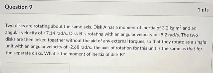 Solved Two Disks Are Rotating About The Same Axis. Disk A | Chegg.com