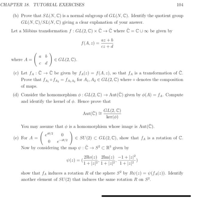 Solved 104 Chapter 18 Tutorial Exercises B Prove That Chegg Com