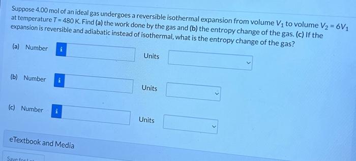 Solved Suppose 4.00 mol of an ideal gas undergoes a | Chegg.com