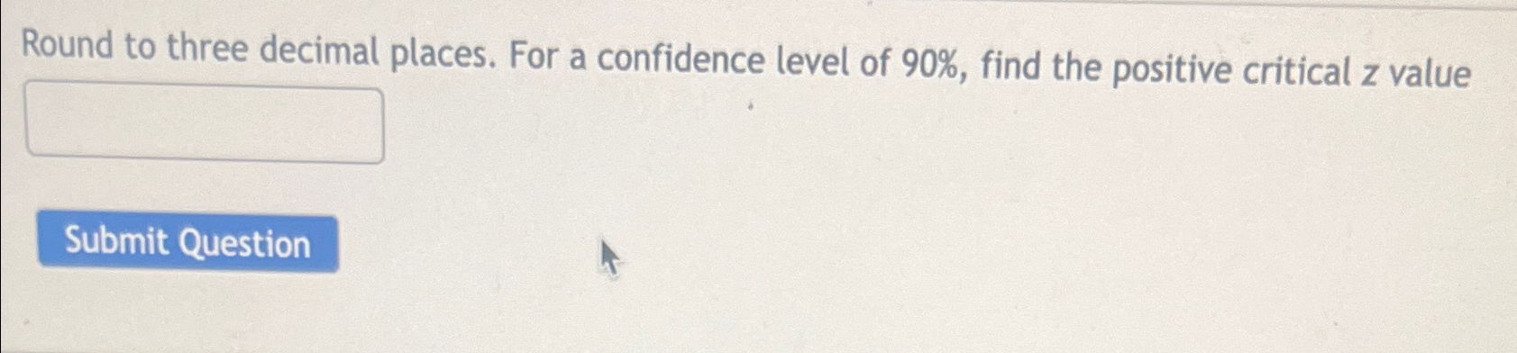 Solved Round to three decimal places. For a confidence level | Chegg.com