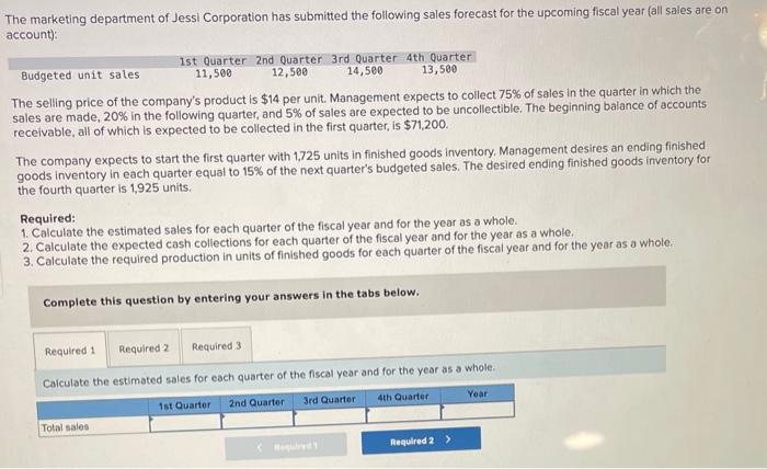 solved-the-marketing-department-of-jessi-corporation-has-chegg