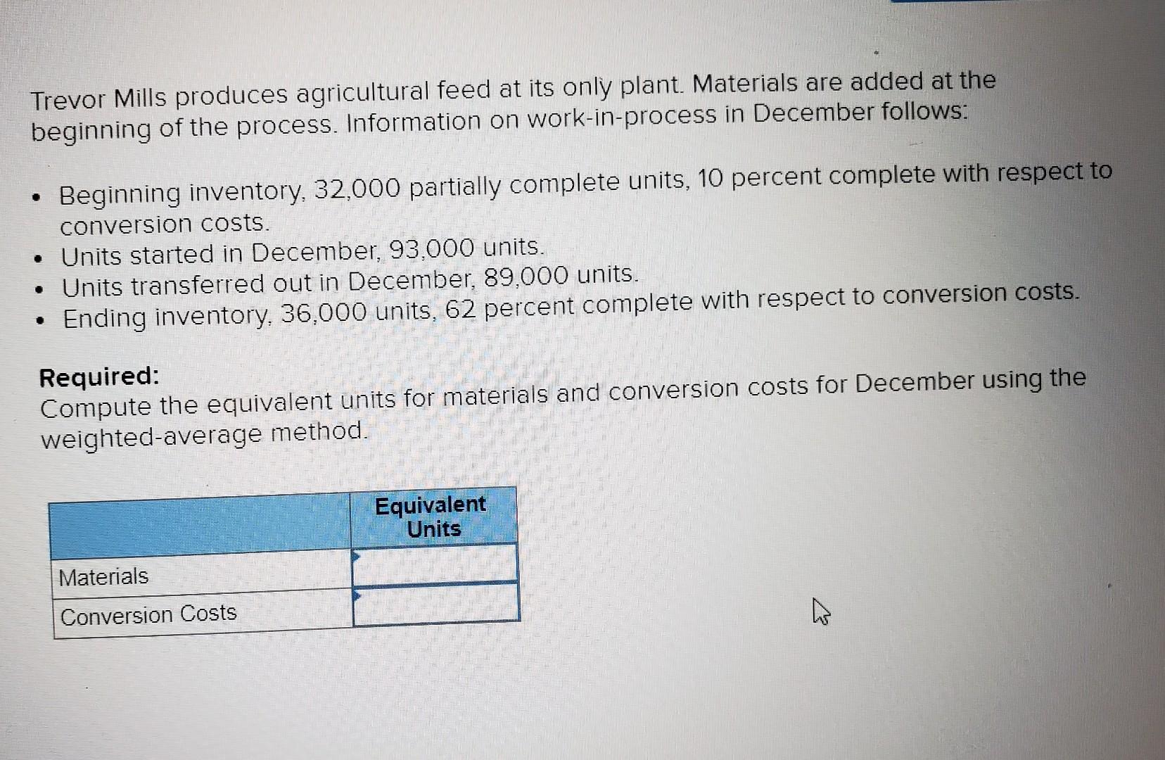 solved-trevor-mills-produces-agricultural-feed-at-its-only-chegg