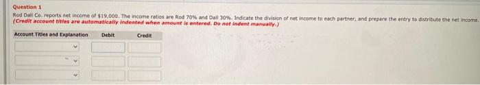 Solved Question 1 Rod Dall Co, reports net income of | Chegg.com