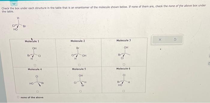 Solved Check the box under each structure in the table that | Chegg.com