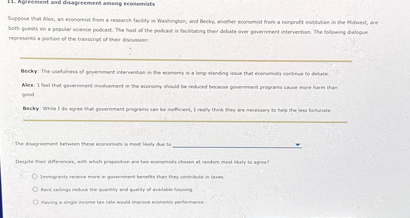 Solved Agreement and disagreement among economistsSuppose | Chegg.com