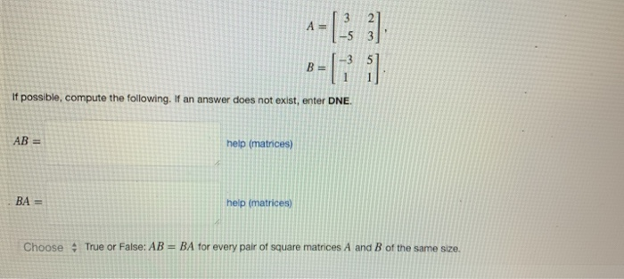 Solved A= B 1 If Possible, Compute The Following. If An | Chegg.com