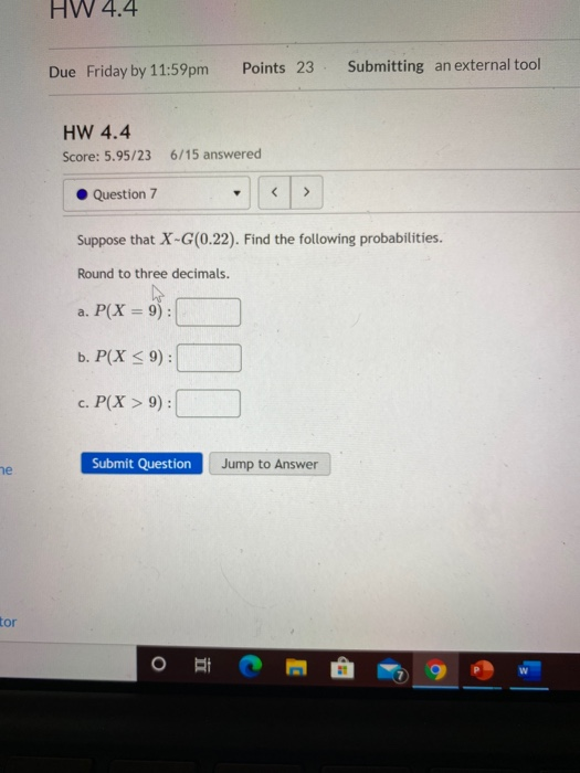 Solved HW 4.4 Due Friday by 11:59pm Points 23 Submitting an | Chegg.com