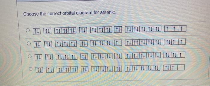 orbital diagram for arsenic