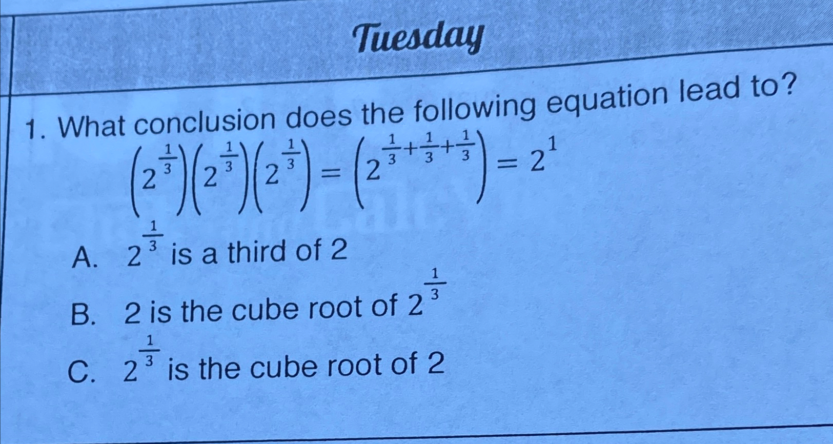 solved-tuesdaywhat-conclusion-does-the-following-equation-chegg