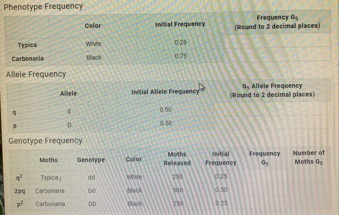 Solved How do I calculate the phenotype frequency, allele | Chegg.com