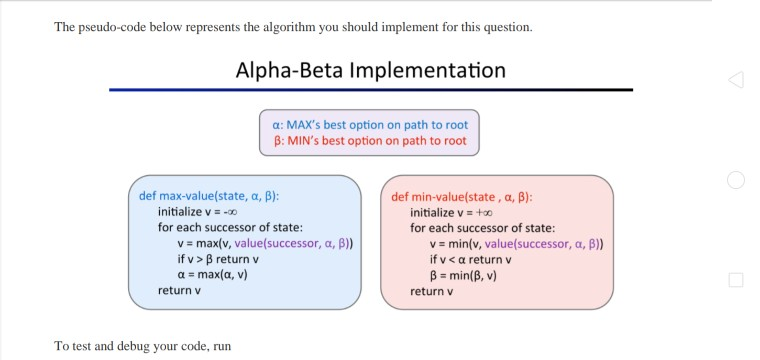 enhanced negamax with alphabeta property pseudo code a... CMPS 403 – Fall 2020 - Project 2: Adversarial Search | Chegg.com