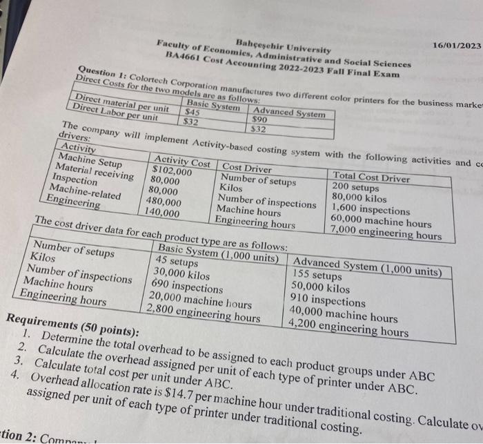 Solved BA4661 Cost A mics, Administrative and Social