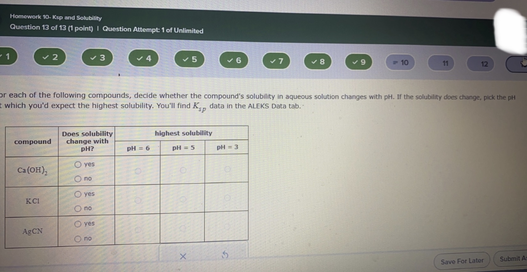 Solved FOr each of the following compounds, decide whether | Chegg.com
