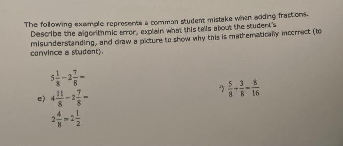Solved The following example represents a common student | Chegg.com