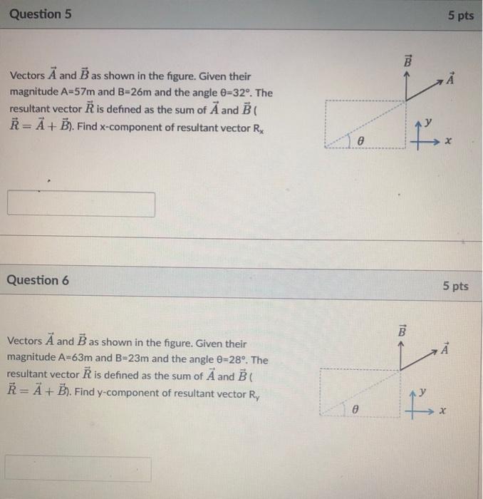 Solved Vectors A and B as shown in the figure. Given their | Chegg.com
