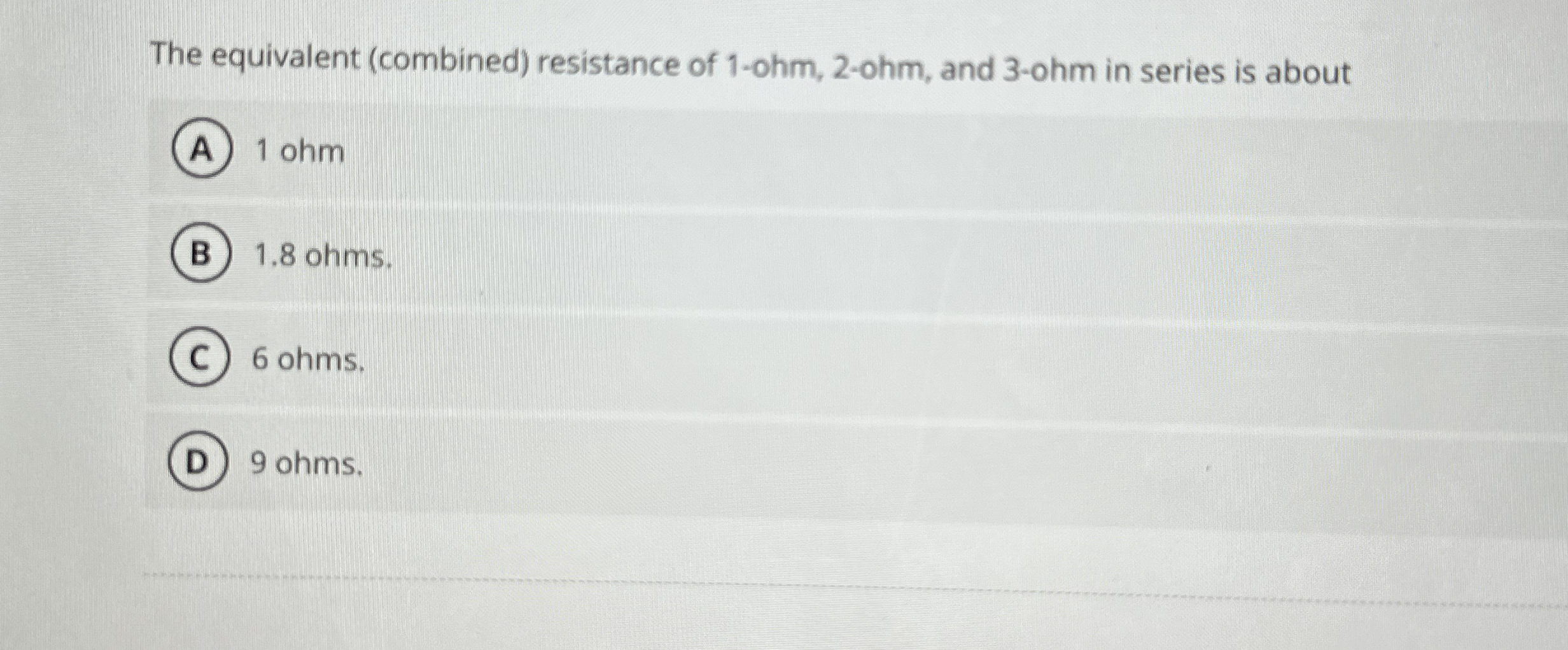 Solved The equivalent ﻿resistance of 1ohm,