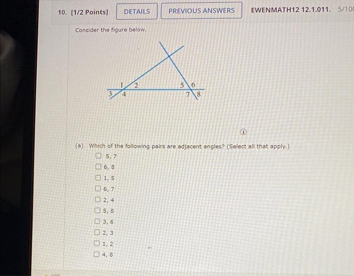 Solved Consider the figure below. (i) (a) Which of the | Chegg.com