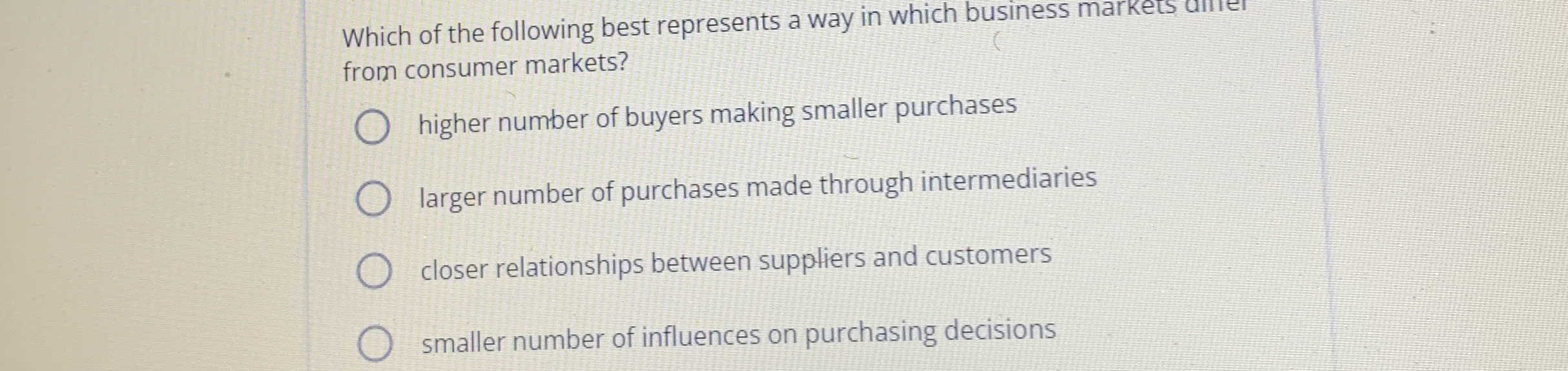Solved Which of the following best represents a way in which | Chegg.com