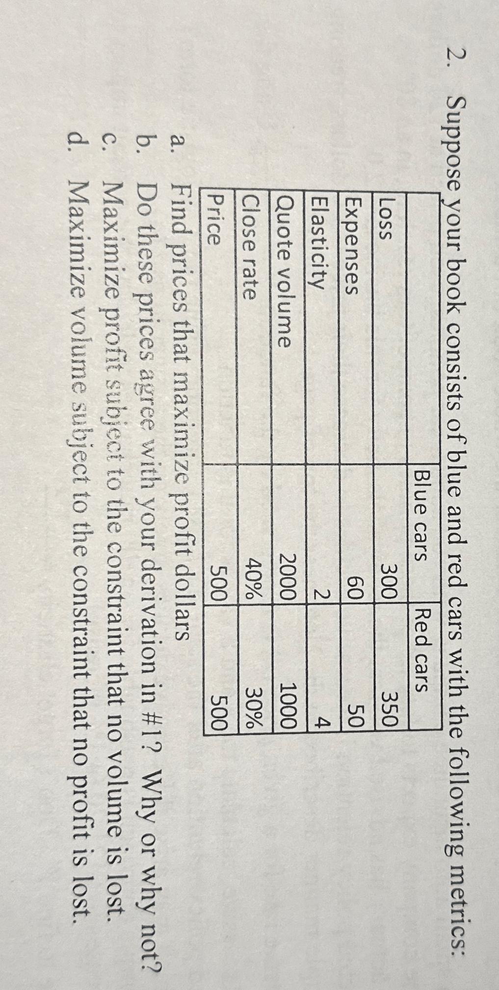 Solved Suppose your book consists of blue and red cars with | Chegg.com