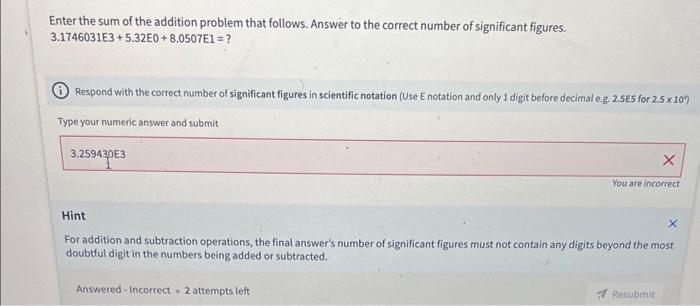 Solved Enter the sum of the addition problem that follows. | Chegg.com