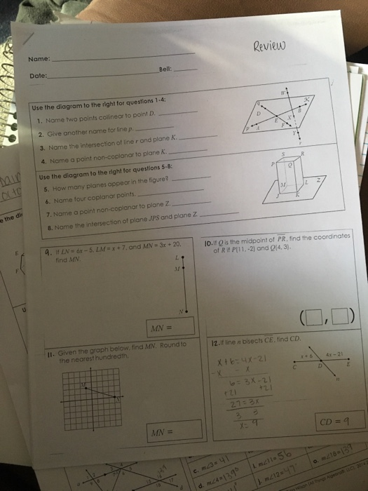 Solved Directions: Find the value of x so that I I m. State | Chegg.com