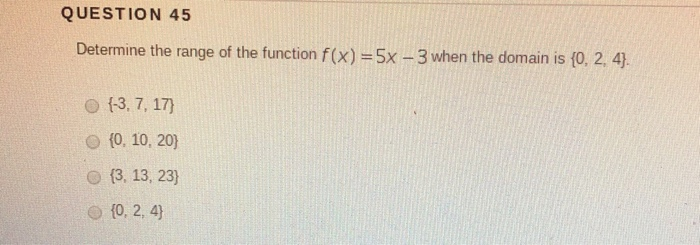 Solved QUESTION 38 Write the relation represented in the | Chegg.com