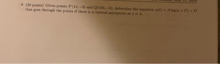 Solved 9 Points Given Points P 14 3 And Q 104 8 Chegg Com