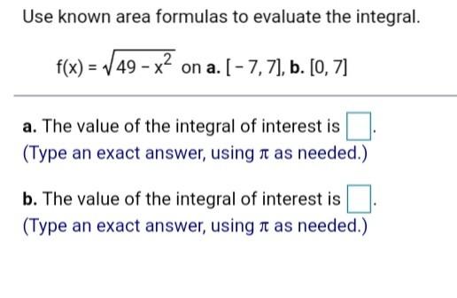 Solved 7 Suppose That F(x)dx = 5. Find The Value Of The | Chegg.com