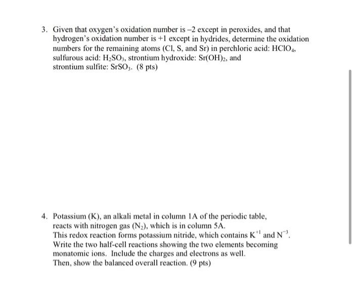find the oxidation number of oxygen in peroxides