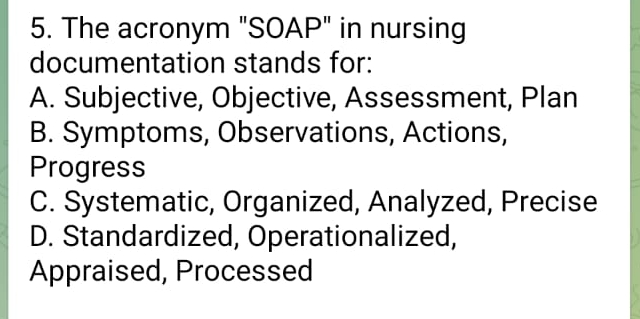 Solved The acronym 