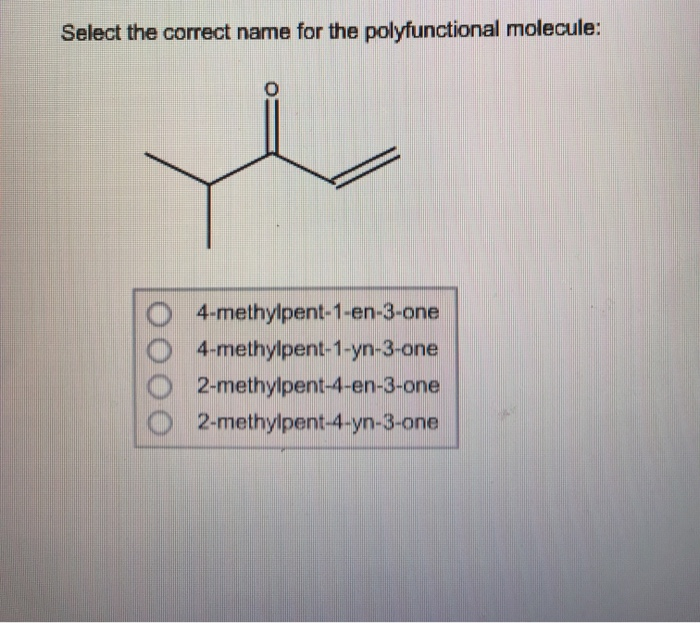 Solved Select the correct name for the polyfunctional | Chegg.com