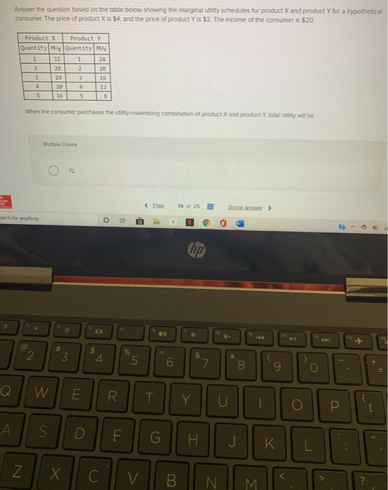 Solved Answer the question based on the table below showing | Chegg.com