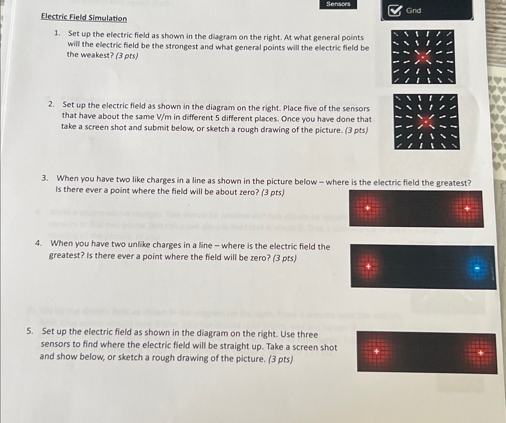 Solved SensorsElectric Field SimulationSet up the electric | Chegg.com