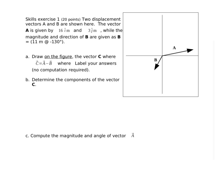 Solved Skills exercise 1 (20 points) Two displacement | Chegg.com