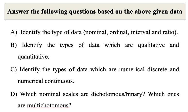 Solved Exercises one Instruction: Consider the following | Chegg.com
