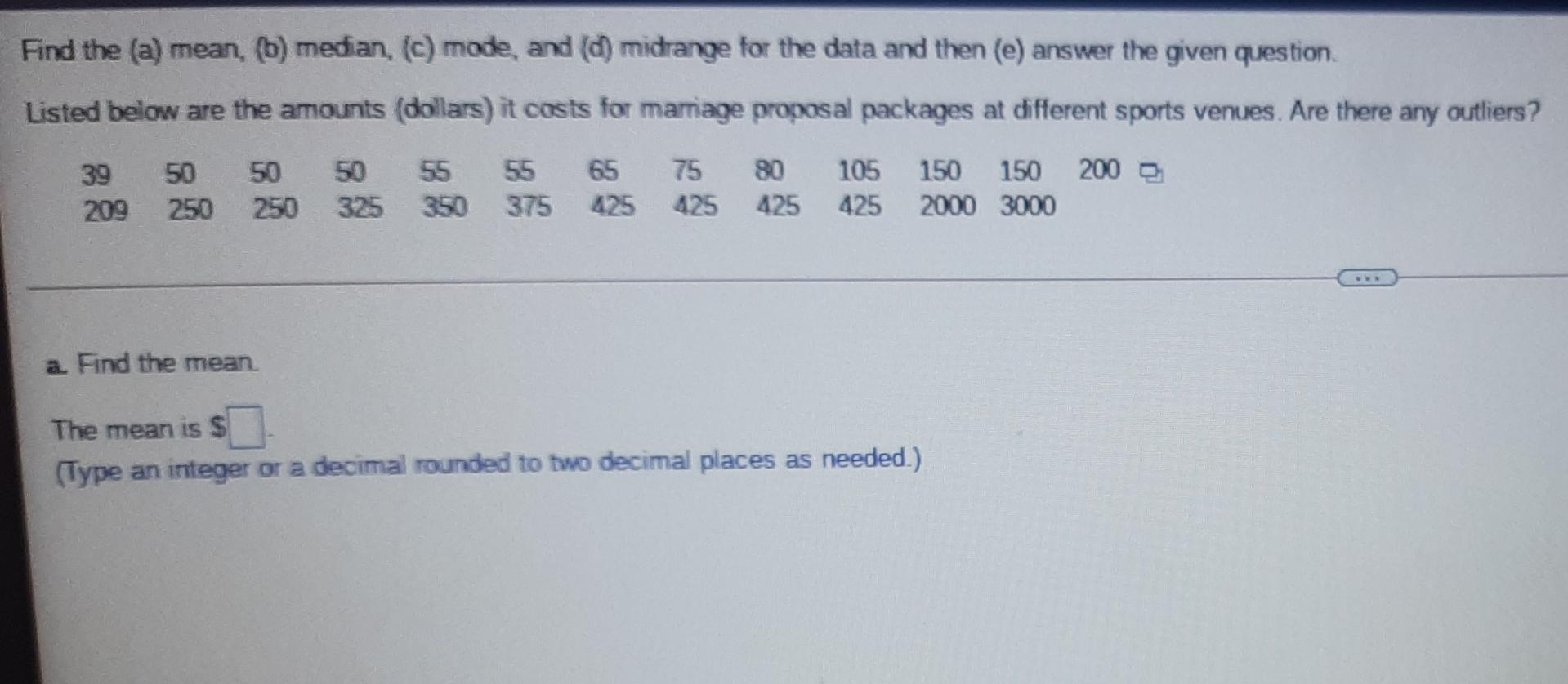 Solved Find The (a) Mean, (b) Median, (c) Mode, And (d) | Chegg.com