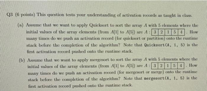 Solved Q3 (6 points) This question tests your understanding 