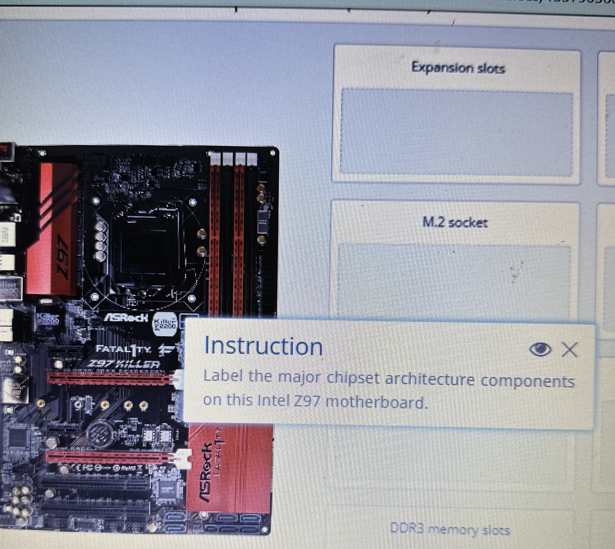 Solved Expansion slots M. 2 ﻿socketInstructionLabel the