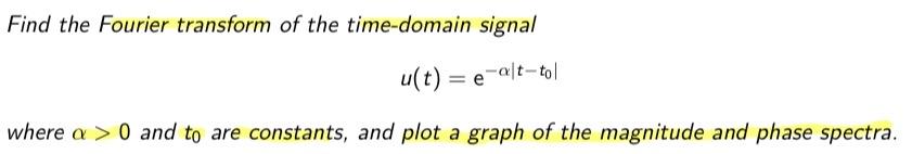 Solved Find the Fourier transform of the time-domain | Chegg.com