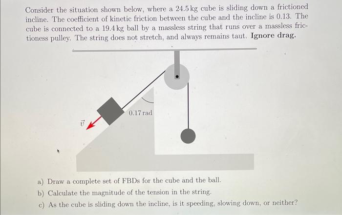 Solved Consider the situation shown below, where a 24.5 kg | Chegg.com