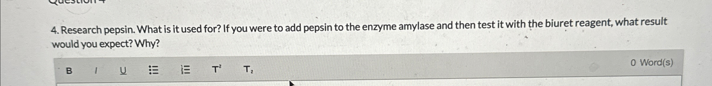 Solved Research Pepsin. What Is It Used For? If You Were To | Chegg.com