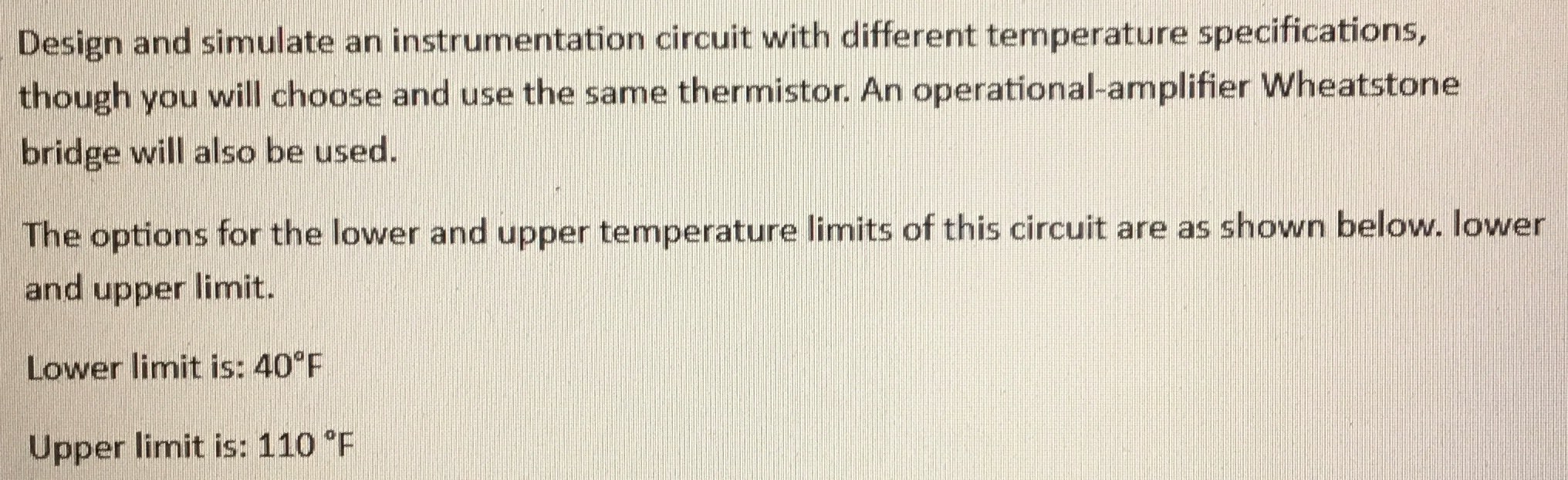 Solved Design and simulate an instrumentation circuit with | Chegg.com