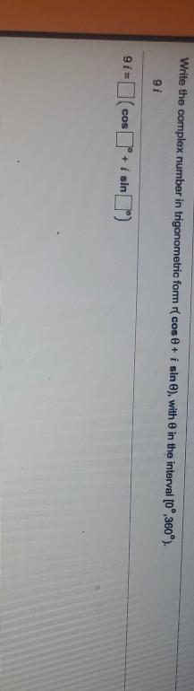 Solved Write the complex number in trigonometric form (cos+ | Chegg.com
