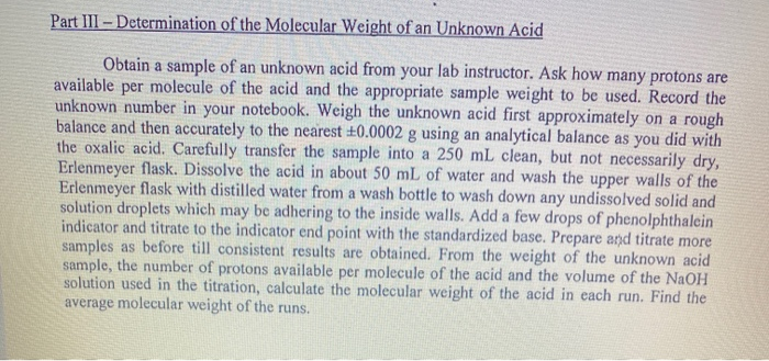Solved Part II - Standardization of Sodium Hydroxide | Chegg.com
