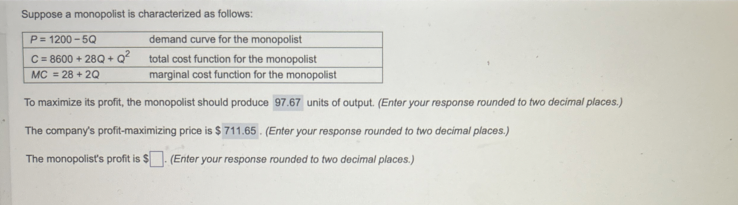 Solved Suppose a monopolist is characterized as | Chegg.com
