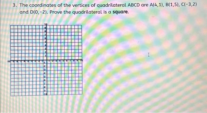 Solved 3. The Coordinates Of The Vertices Of Quadrilateral | Chegg.com