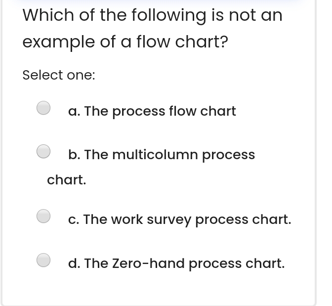 Solved Which of the following is not an example of a flow | Chegg.com