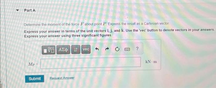 Solved Consider the force shown in (Figure 1).Determine the | Chegg.com