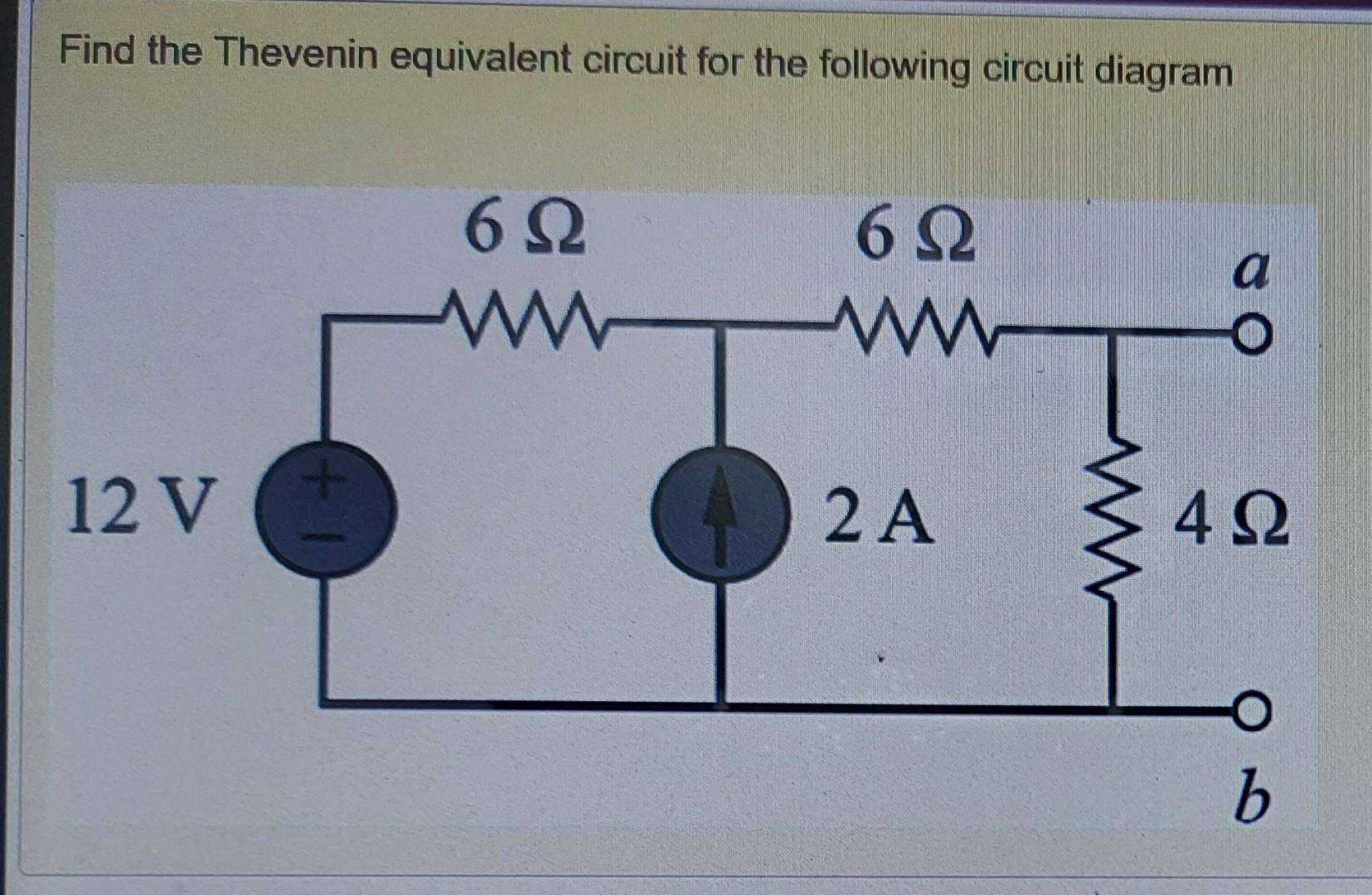 Solved Find the Thevenin equivalent circuit for the | Chegg.com